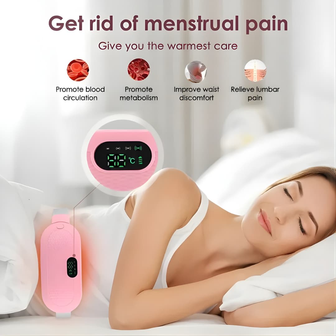 Period Cramp Relief Heating Pad Belt - Soothing Heat Therapy