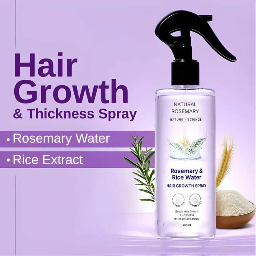 Rosemary & Rice Water Natural Hair Growth Spray - BUY 1 GET 1 FREE