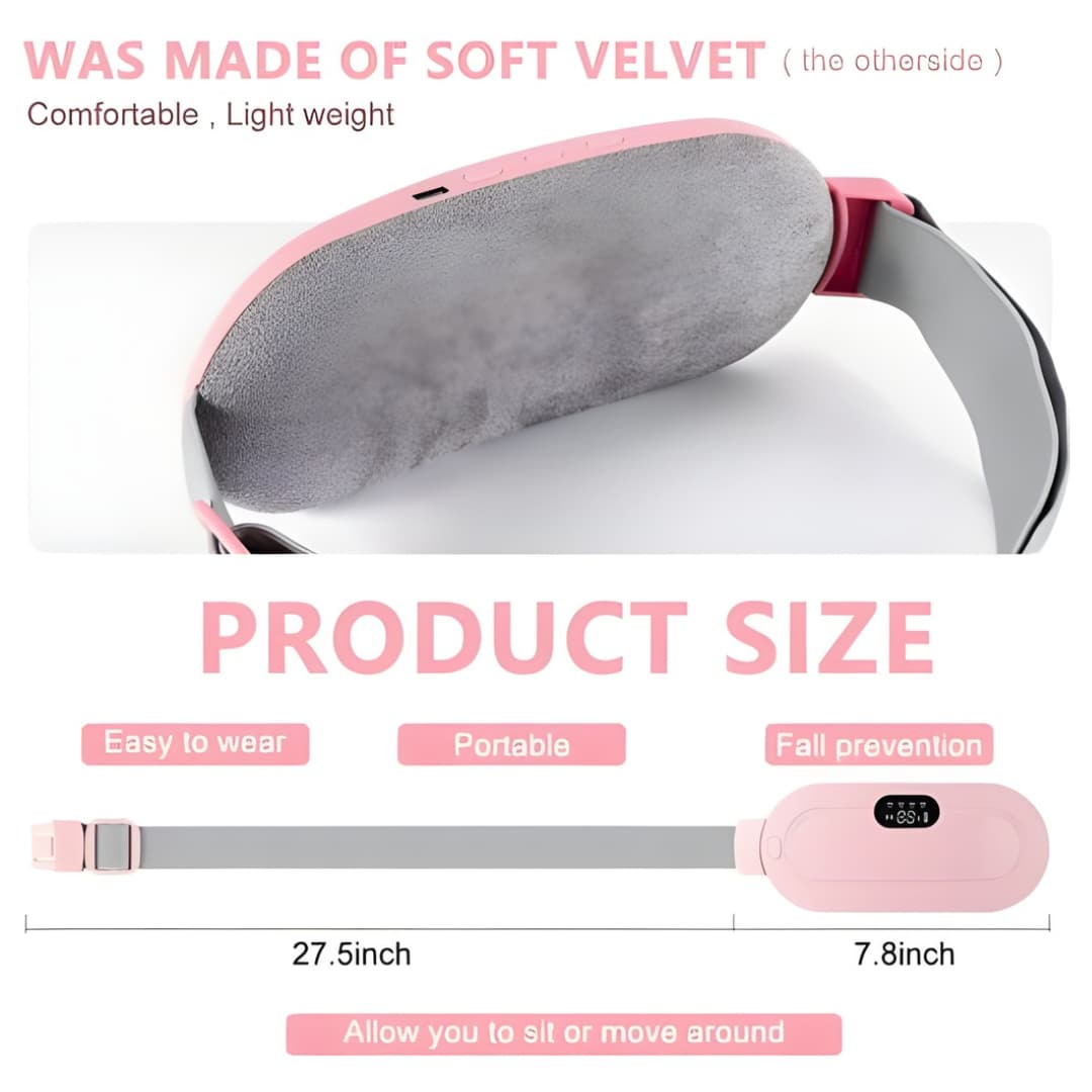 Period Cramp Relief Heating Pad Belt - Soothing Heat Therapy